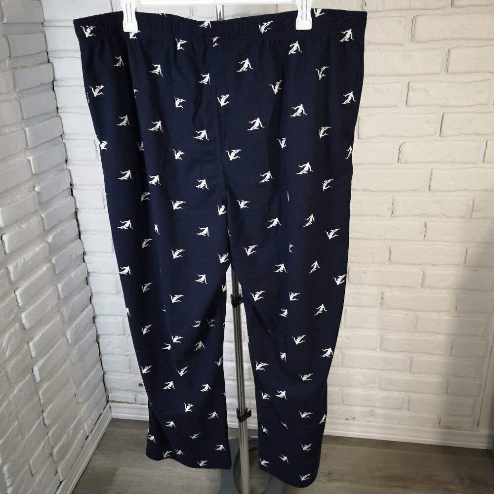 NWT Joe Fresh Men's Size XXL Navy w/ White Print Flannel Lounge Pants - Picture 2 of 12